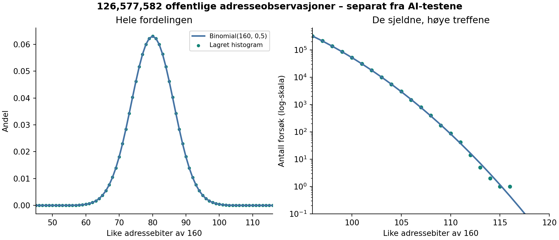 Adressehistogram og tilfeldig referanse